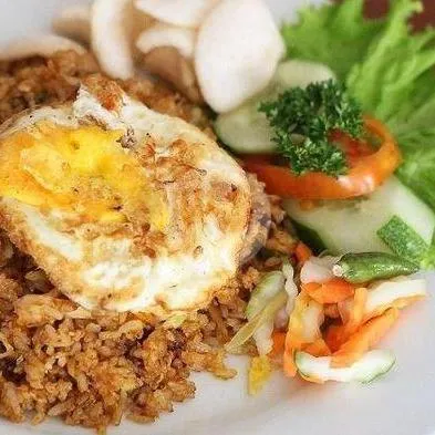 Nasi Goreng Ayam Telor Pisah Di Dadar